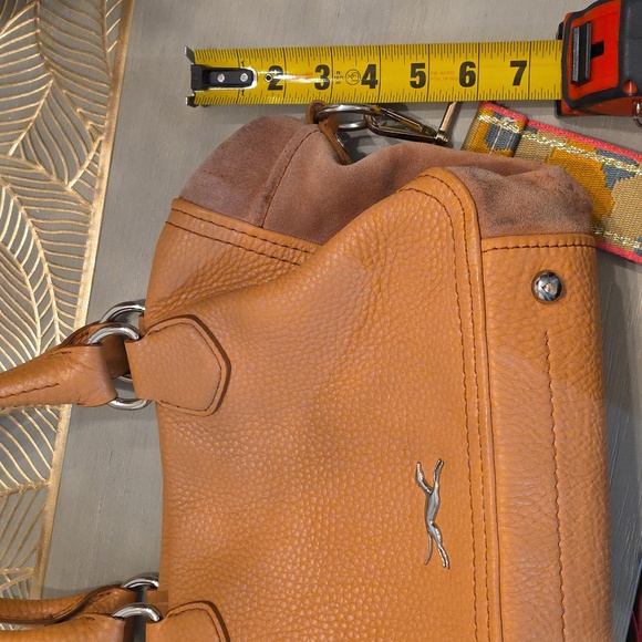 BIMBA Y LOLA Bag Stylish Tan Leather Satchel - Picture 12 of 14